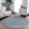 PP braided woven round patio deck mat